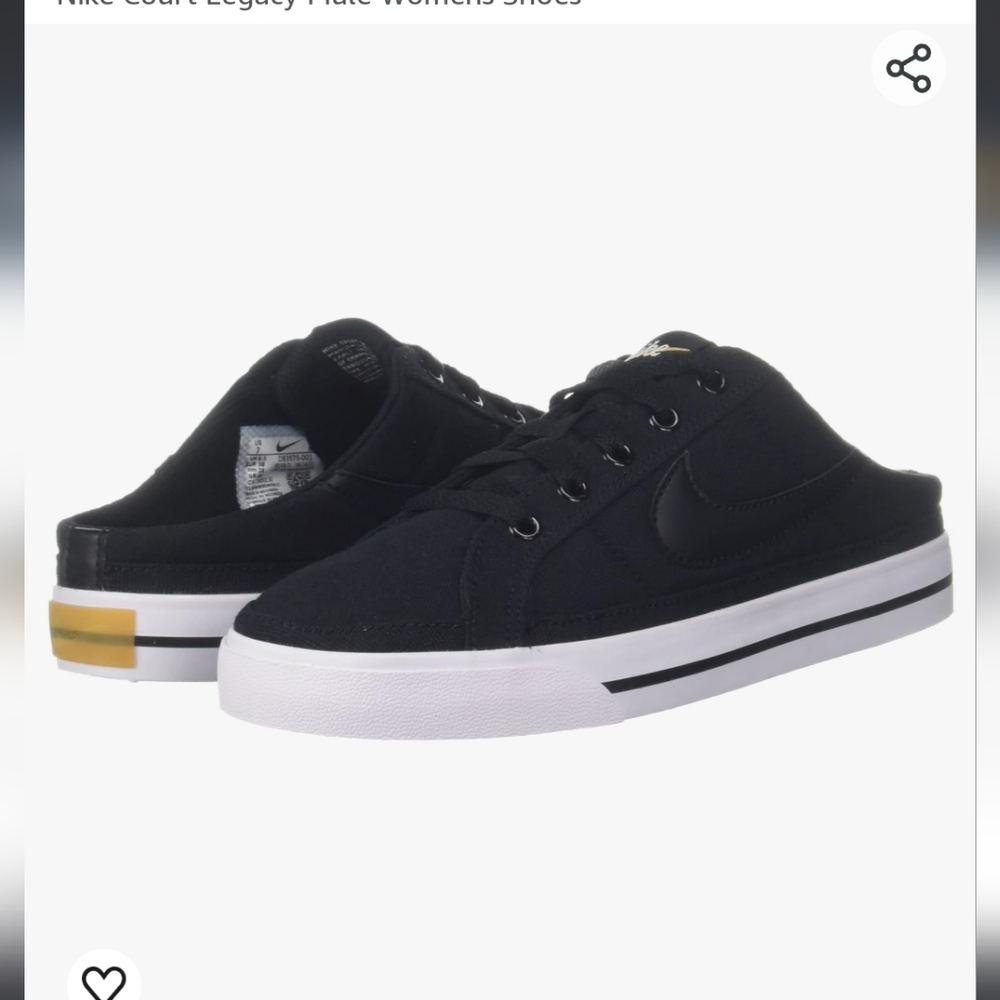 Nike Court Legacy Mule Women's Shoes Size 10 Black Slip On